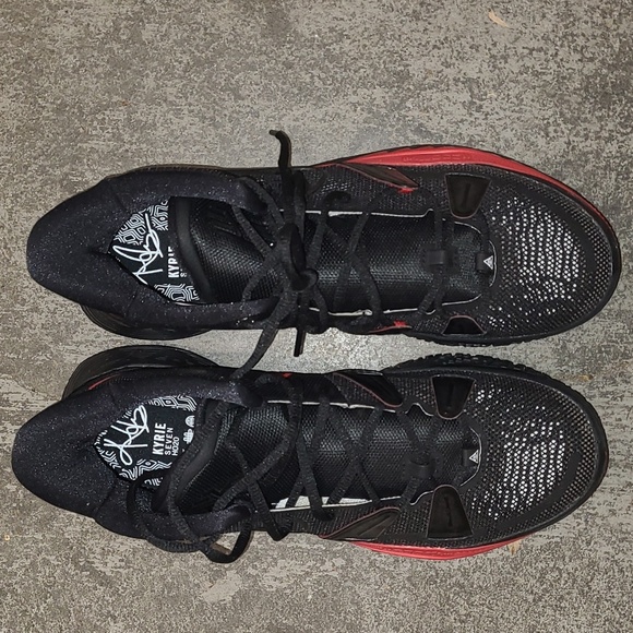 Mint Condition Nike Kyrie 7 Bred Black and Red High-Top Sneakers